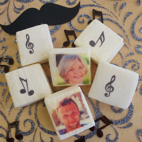 Guimauves personnalisées photo décor Notes de musique Guimauves personnalisées photo décor Notes de musique
