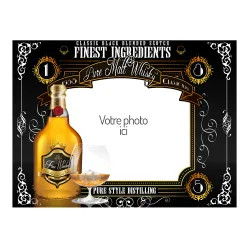 Feuille de sucre A4 personnalisé whisky