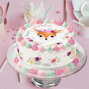 Kit deco de gâteau Ma biche Happy birthday