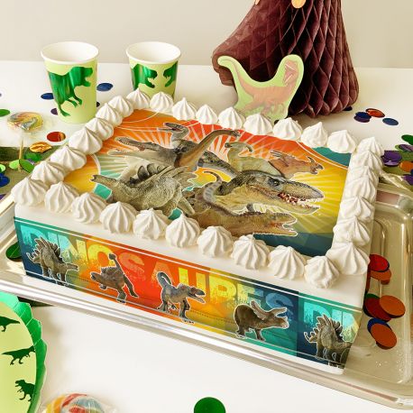 Kit deco de gâteau dinosaure A4 