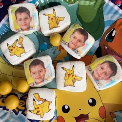 Guimauves personnalisées photo décor Pikachu