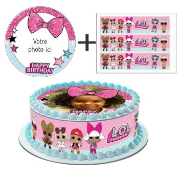 Kit deco gâteau personnalisé Lol surprise