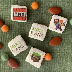 Guimauves personnalisées texte décor Minecraft