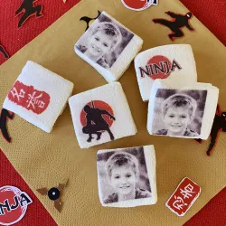 Guimauves personnalisées photo décor ninja