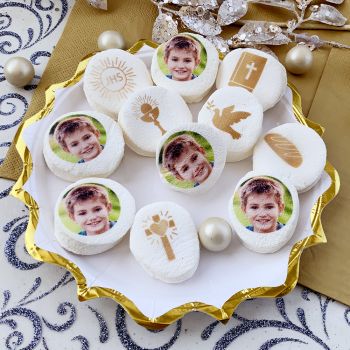 48 Guimize ronds personnalisés photo décor communion