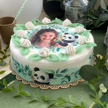 Kit deco gâteau A4 personnalisé Panda