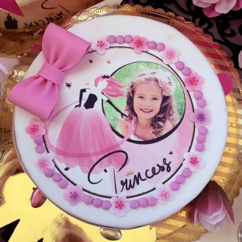 Disque sucre pour gâteau personnalisé Princess