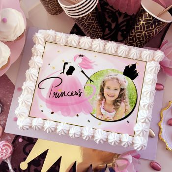 Décor feuille de sucre pour gâteau personnalisé Princess