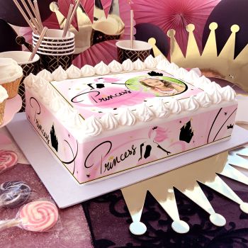 Kit deco gâteau A4 personnalisé Princesse