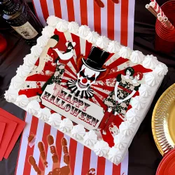 Décor sur sucre Halloween circus A4