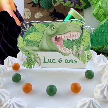 Cake topper personnalisé Dinosaure T-Rex