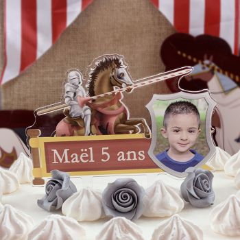 Cake topper personnalisé chevalier