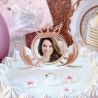 Cake topper personnalisé princesse gold rose