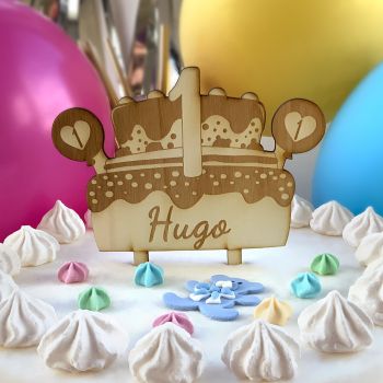 Cake topper bois personnalisé anniversaire 1 an