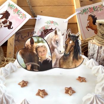 Cake topper personnalisé cheval