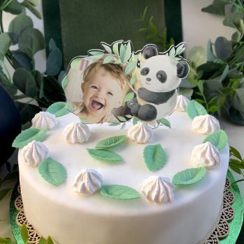 Cake topper personnalisé Panda