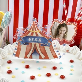 Cake topper personnalisé cirque
