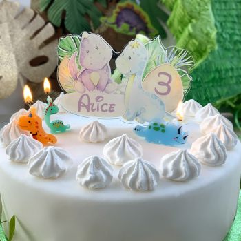 Cake topper personnalisé Baby Dino