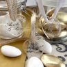 10 Etiquettes plexi personnalisées coeurs décor brin d'olivier