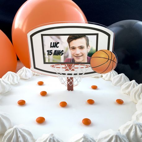 Cake topper personnalisé basket