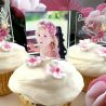 Cupcakes Cake topper personnalisé décor roses