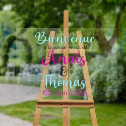 Véritable plaque bienvenue personnalisée texte couleur