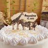 Cake topper bois personnalisé la savane