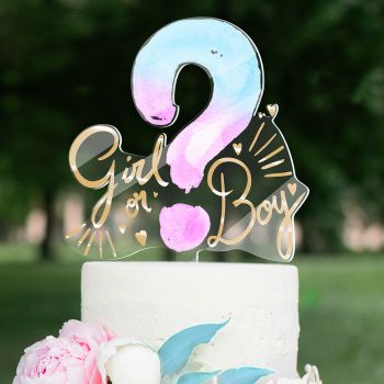 Grand Cake topper Gender Reveal