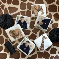 Guimauves personnalisées photo décor Savane 