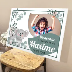 Plaque bienvenue personnalisée décor Koala photo