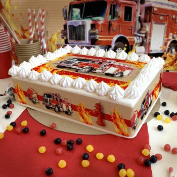 Kit deco de gâteau les pompiers A4
