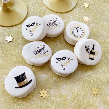 Mix marshmallow Guimize rond décor Bonne Année