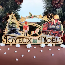 Cake topper pour buche Noël Grand format  