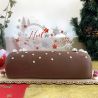 Cake topper Noël Flocon rouge