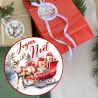 Etiquettes autocollantes décor Noël tradition 6cm