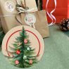 Etiquettes adhésives décor Noël tradition 4cm