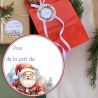 Etiquettes pour cadeau décor Noël tradition 6cm