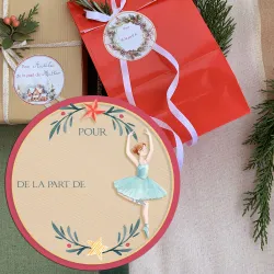 Etiquettes pour cadeau décor Noël jouet 6cm