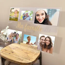 Grand tableau photo personnalisé plexi texte couleur
