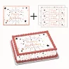 Kit deco de gâteau Happy Birthday or A4