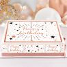 Kit deco de gâteau Happy Birthday gold rose a4