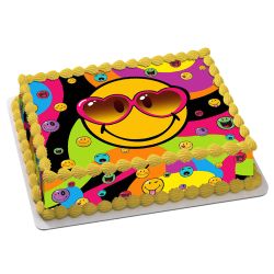 Kit deco de gâteau Smiley A4 