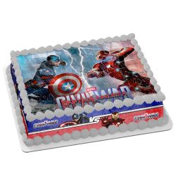 Kit deco de gâteau Captain America Civil War A4 