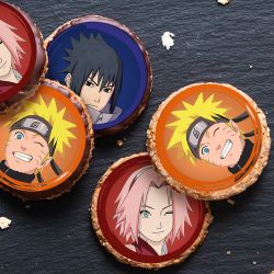 12 Mini disques en sucre Naruto