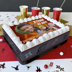 Kit deco gâteau personnalisé Naruto A4