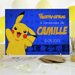 Plaque bienvenue personnalisée Pokemon