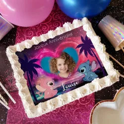 Feuille de sucre A4 personnalisé Stitch Galaxy