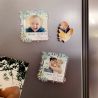 Lot de 5 Magnets personnalisés plexi Merci décor feuillage