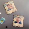 Lot de 5 Magnets personnalisés plexi Merci décor feuillage