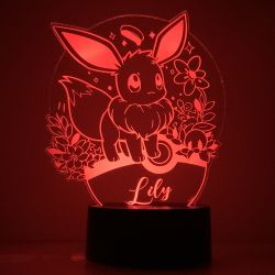 Lampe/veilleuse personnalisée arc en ciel Evoli